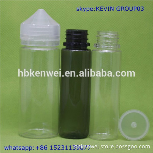 60ml 100ml 120ml plastic bottles pet unicorn bottle with crystal lid